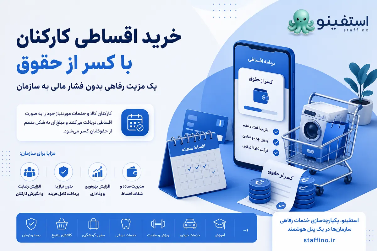 خرید اقساطی کارکنان با کسر از حقوق؛ یک مزیت رفاهی بدون فشار مالی به سازمان