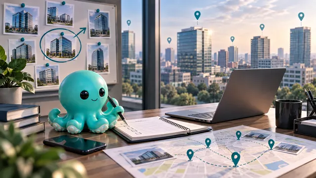 مدیر کسب‌وکار در حال پیدا کردن شرکت‌های هدف و برنامه‌ریزی برای جذب مشتری سازمانی
